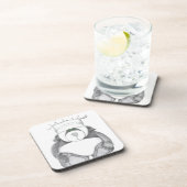 Dessous de verre avec photo de l'ours de Panda (Côté Droit)