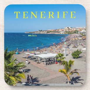 Dessous de verre avec vue sur la plage de Tenerife