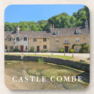 Dessous de verre avec vue sur le château de Combe