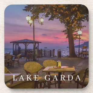 Dessous de verre avec vue sur le lac de Garde