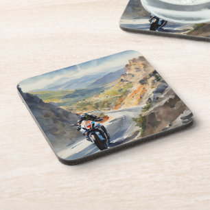 Dessous-de-verre Aventure à grande vitesse dans un paysage montagna
