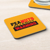 Dessous-de-verre Avertissement d'allergie aux arachides (Côté gauche)