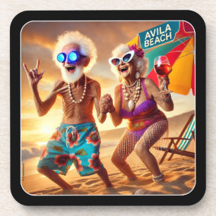 DESSOUS-DE-VERRE AVILA BEACH SUNSET SENIORS. LOT DE 6.