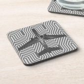 Dessous-de-verre Avion Art Déco, Graphite et Silver Grey (Côté gauche)