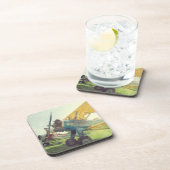 Dessous-de-verre Avion "de biplan avant le vol" (Côté Droit)