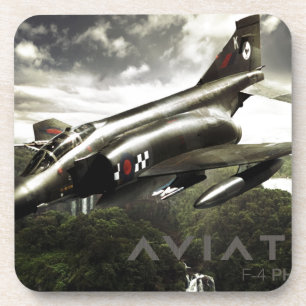 Dessous-de-verre Avion de chasse du fantôme F-4