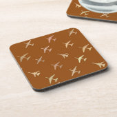 Dessous-de-verre Avions de combat, sur bronze foncé (Côté gauche)