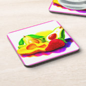 Dessous-de-verre Avocado tropical, fraise et mangue. Commandez dès  (Côté gauche)