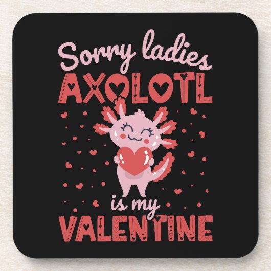 Dessous-de-verre Axolotl est mon valentin (Devant)