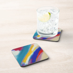 Dessous-de-verre "Azure Cascade" Art Abstrait