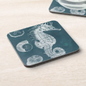 Dessous-de-verre Azure Seahorse Study I (Côté gauche)