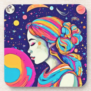 Dessous-de-verre Badaist Moon Girl Art