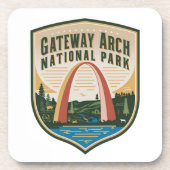 Dessous-de-verre Badge du parc national Gateway Arch (Devant)