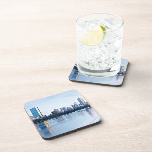 Dessous-de-verre Baie arrière de Boston à travers Charles River