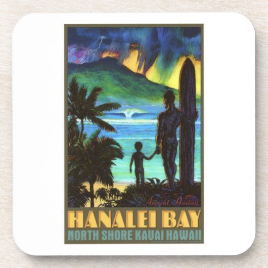 Dessous-de-verre Baie de Hanalei (Devant)