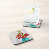 Dessous-de-verre Baies d'aquarelle Red Christmas Berries (Côté Droit)