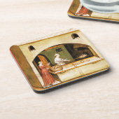 DESSOUS-DE-VERRE BAKER À FOUR ANTIQUE, BOUTIQUE DE PAIN DE BAKERY (Côté gauche)