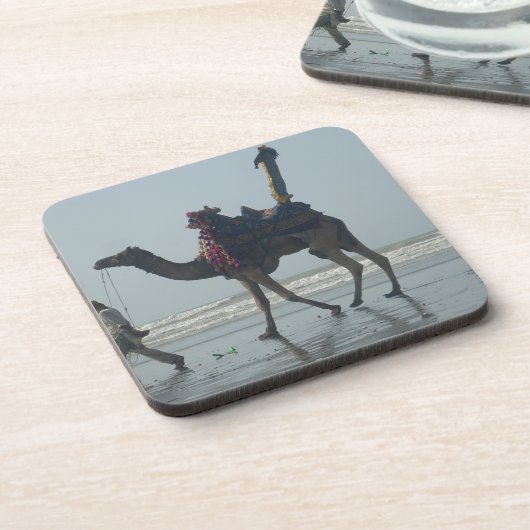 Dessous-de-verre Balade en chameaux tribaux : Marée matinale Sables (Côté gauche)