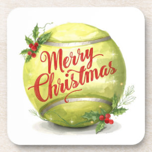 Dessous-de-verre Balle de Tennis Joyeux Noël Vacances