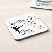 Dessous-de-verre Ballerina Dancing with Music Notes (Côté gauche)