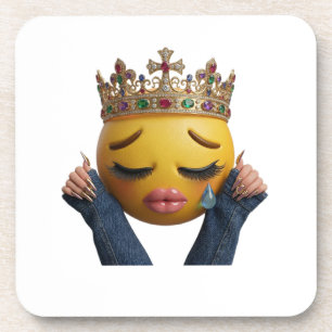 Dessous-de-verre Ballon de fête Emoji de larmes Sassy - Naissance d
