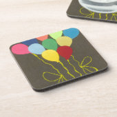 Dessous-de-verre Ballons d'anniversaire colorés Design graphique (Côté gauche)