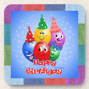 Dessous-de-verre Ballons d'anniversaire joyeux
