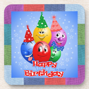 Dessous-de-verre Ballons d'anniversaire joyeux