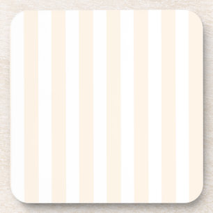 Dessous-de-verre Bande de bonbons beige et blanc