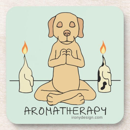Dessous-de-verre Bande dessinée drôle de méditation d'aromathérapie (Devant)