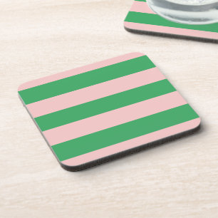 Dessous-de-verre Bande horizontale rose et verte   Toute taille   P