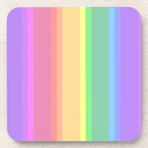Dessous-de-verre Bandes arc-en-ciel pastel