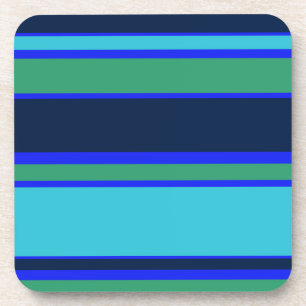 Dessous-de-verre Bandes bleues et vertes
