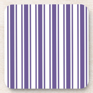 Dessous-de-verre Bandes de bonbons ultra violettes et blanches