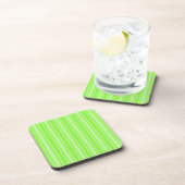 Dessous-de-verre Bandes de bonbons vert citron (Côté Droit)