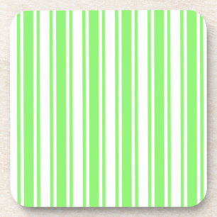 Dessous-de-verre Bandes de bonbons vert et blanc de chaux