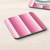 Dessous-de-verre Bandes d'ombre rose (Côté gauche)