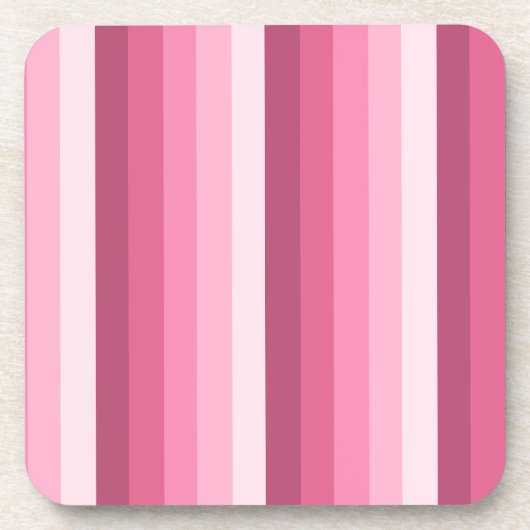 Dessous-de-verre Bandes d'ombre rose (Devant)