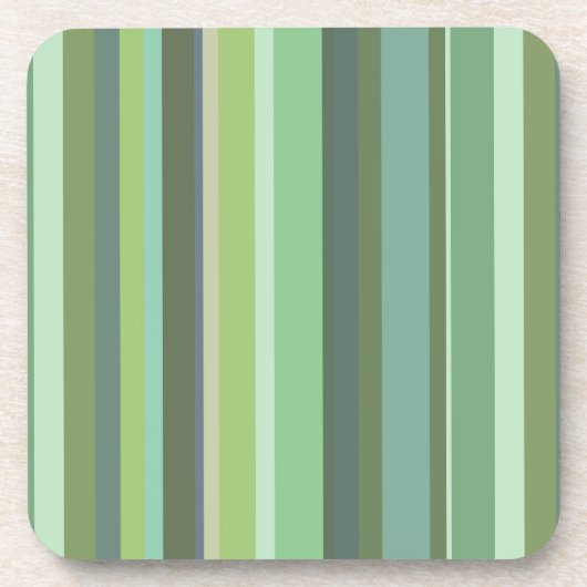 Dessous-de-verre Bandes horizontales vert olive (Devant)