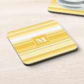 Dessous-de-verre Bandes jaunes monogrammes (Côté gauche)
