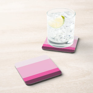 Dessous-de-verre Bandes mauve rose violet : Palette chaude
