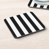 Dessous-de-verre Bandes noires et blanches, Motif rayé, Lignes (Côté gauche)