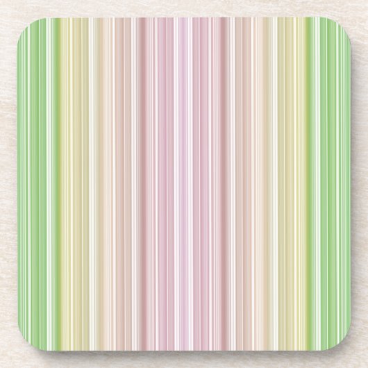 Dessous-de-verre Bandes vert violet rose jaune (Devant)