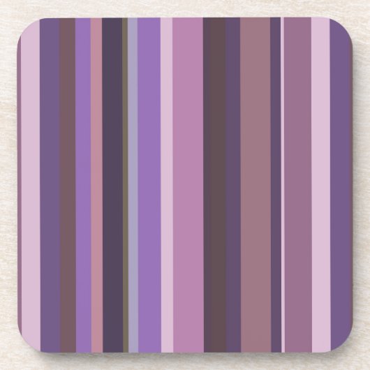 Dessous-de-verre Bandes verticales mauves (Devant)
