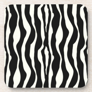 Dessous-de-verre Bandes zébrées - Noir et Blanc