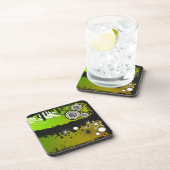 Dessous-de-verre Bannière grunge de musique de style (Côté Droit)