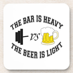 Dessous-de-verre Barbell vs bière