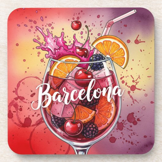 Dessous-de-verre Barcelone, Espagne, par Natasha Us (Devant)