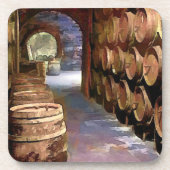 Dessous-de-verre Barils de vin dans la cave (Devant)