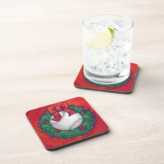 Dessous-de-verre Baseball en couronne rouge (Côté Droit)